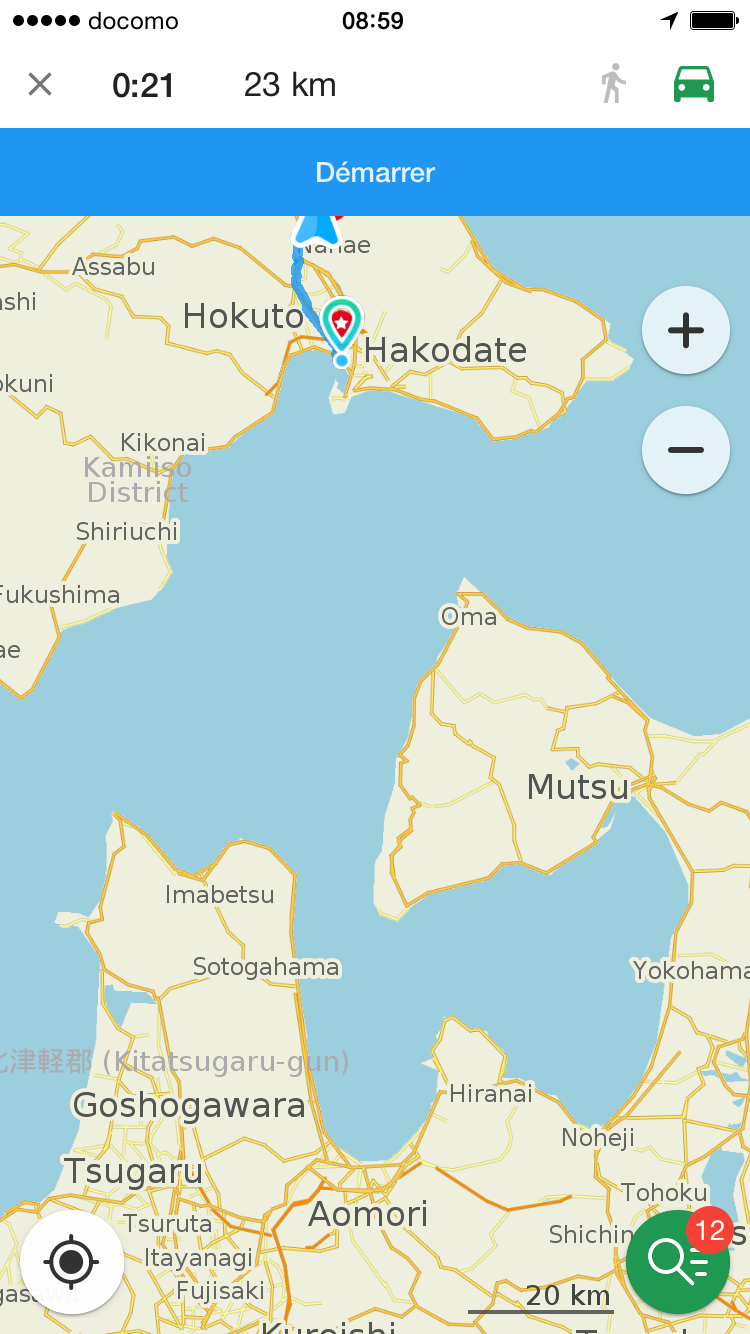 13 ème jour traversée du détroit de Tsugaru En bateau direction Aomori